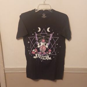 Sanrio Kuromi Ripple Junction Black Crew Neck Short Sleeve Graphic TShirt Sz M